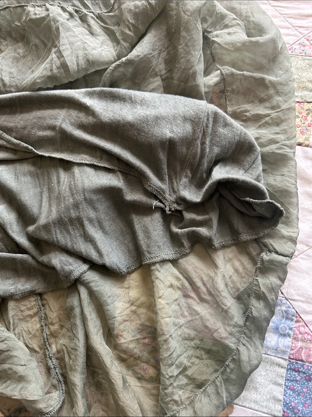 W—Women’s Olive Green Silk Maxi dress - Picture 4 of 11